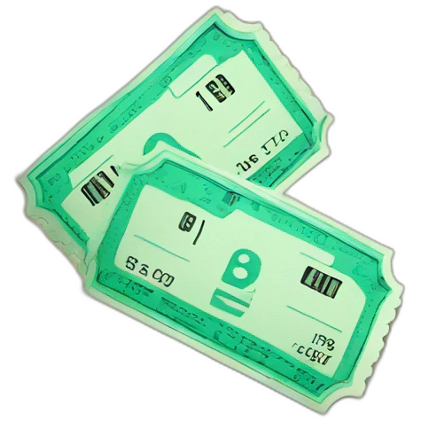 ticket money sign on emoji