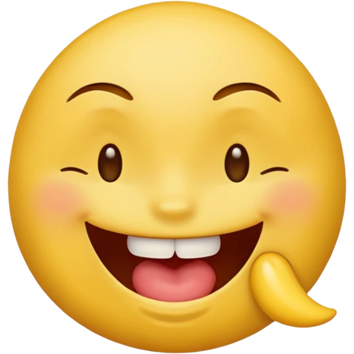 Yellow emoji winking sexy and biting side of the lips  emoji
