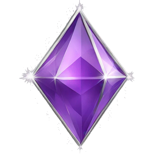 purple diamond STAR with silver margins emoji