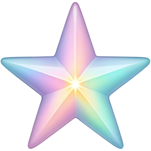 Pastel transparent star emoji