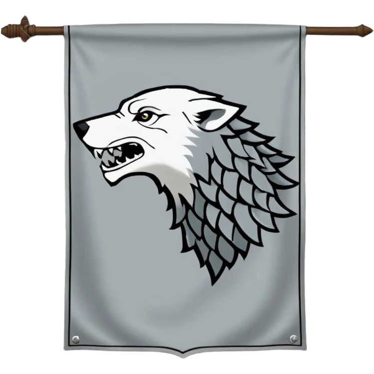 Game of thrones house of stark banner emoji emoji
