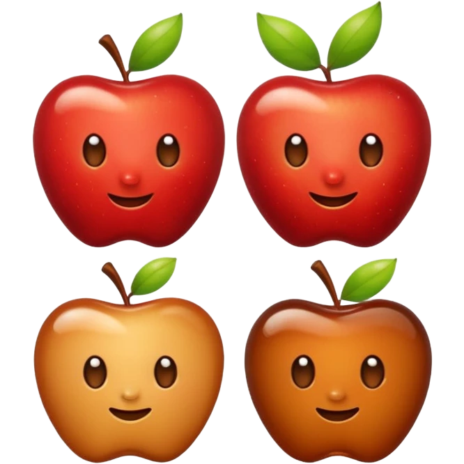 Apples and Carmel emoji