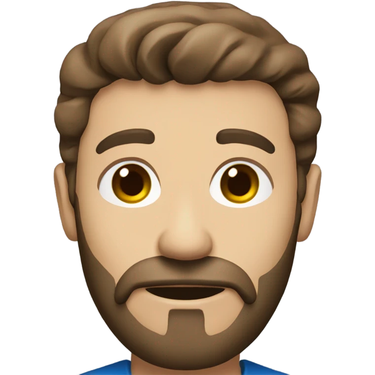 forensic toxicologist with a brown beard no glasses, straight hair emoji