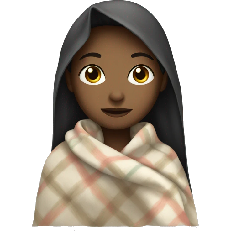girl in blanket emoji