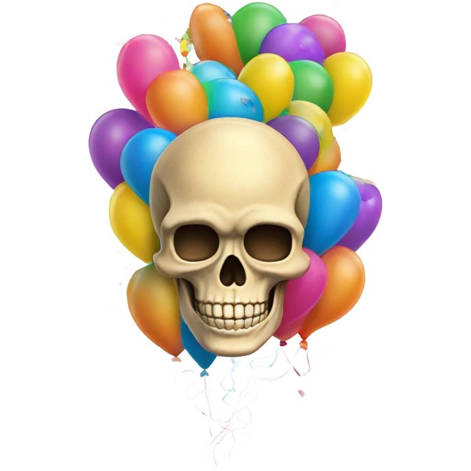 Skeleton made out of happiness emoji