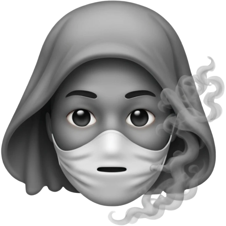 Emoji com fumaça na cara emoji