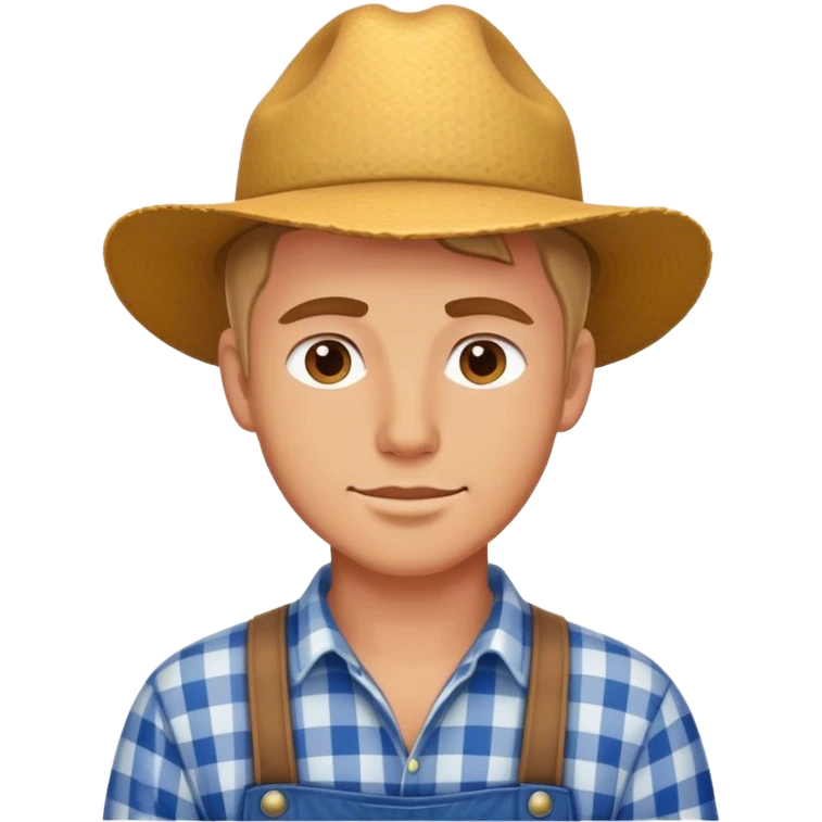 white farmer young man emoji