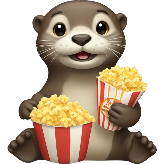 Otter with popcorn  emoji