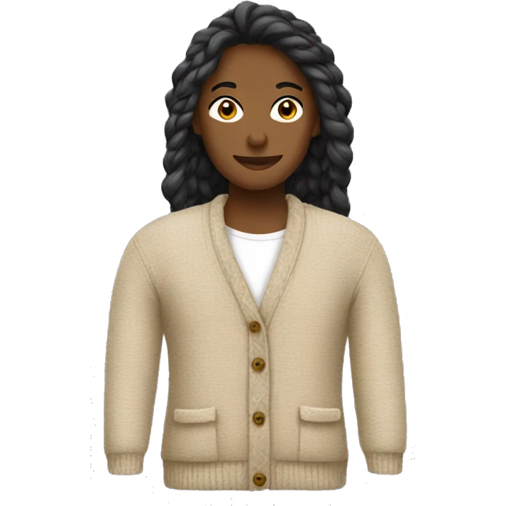 Beige cardigan emoji