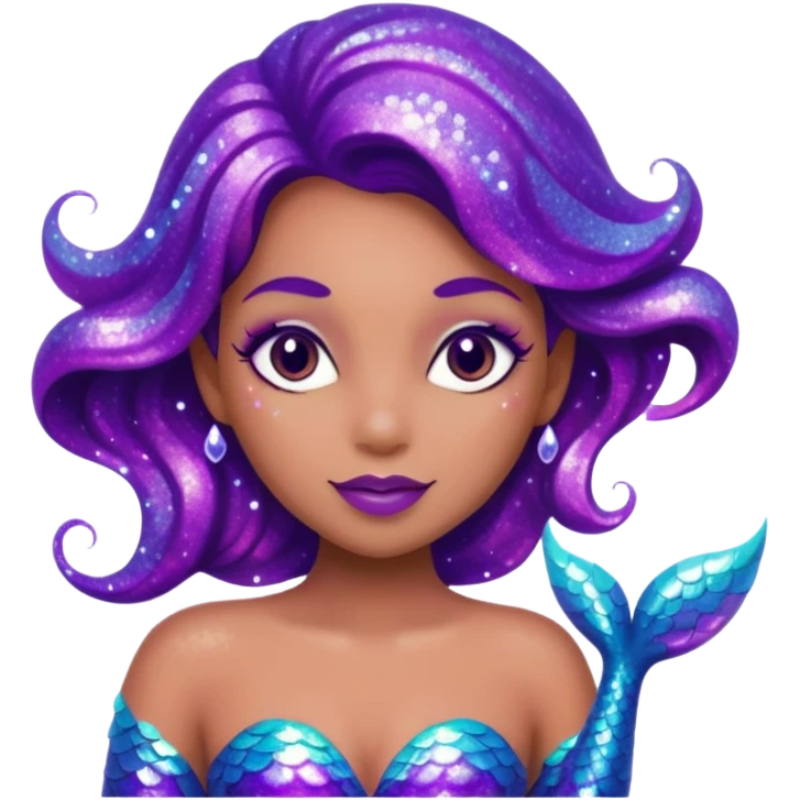 glitter purple mermiad emoji