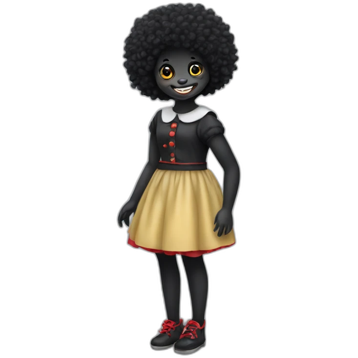Cute gollywog female emoji
