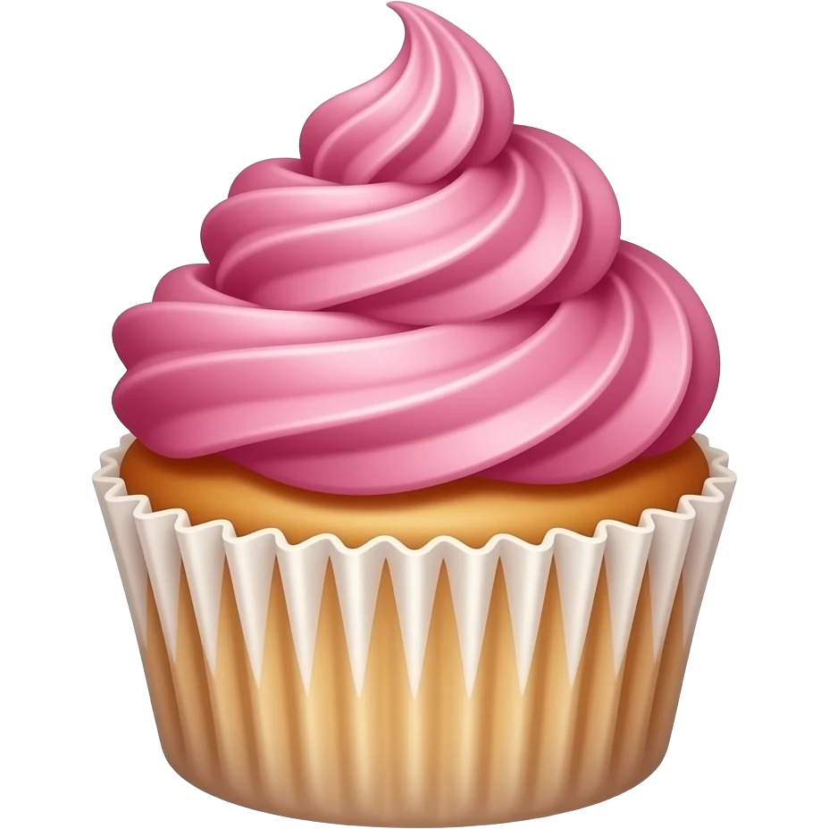 Cupcake with pink icing emoji