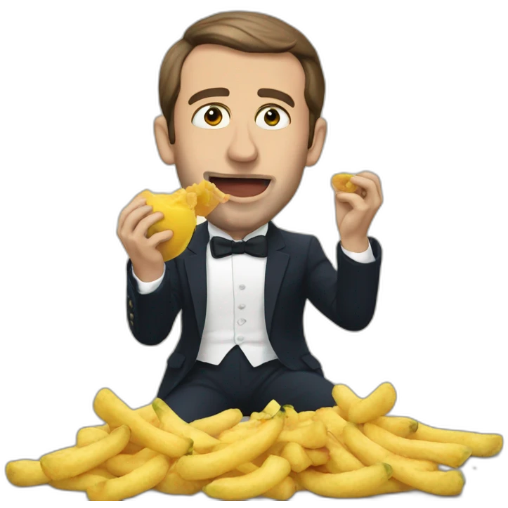 Macron qui mange emoji
