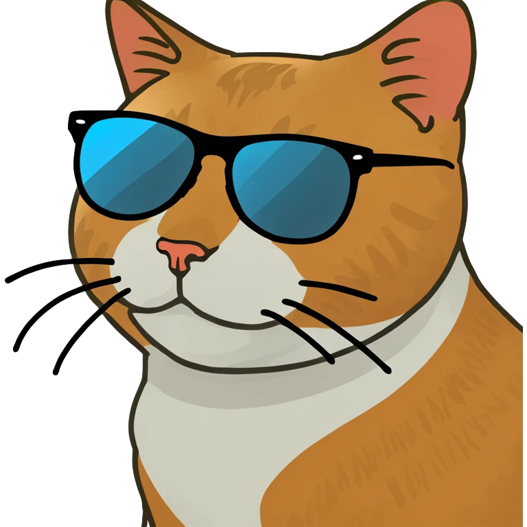Cat with sunglasses emoji