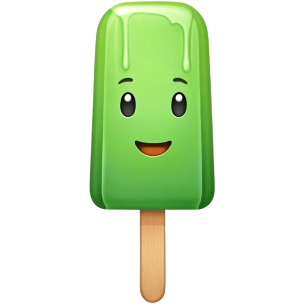 Popsicle green, fat size emoji