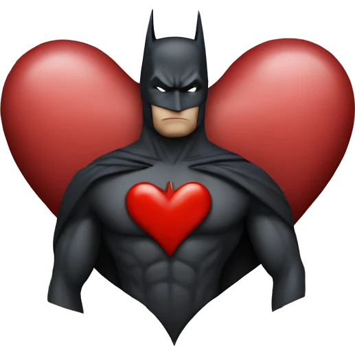 Batman heart emoji