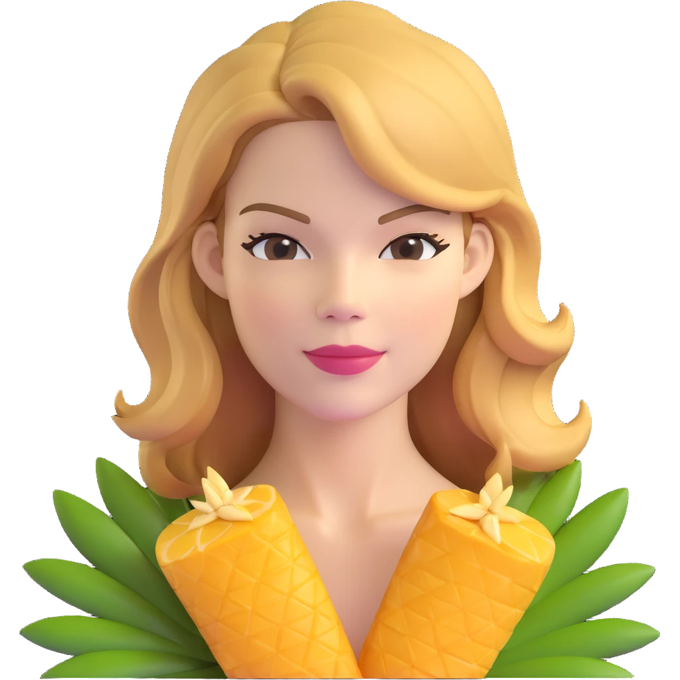 Michelle Monaghan with honey blonde hair on tropical holiday emoji