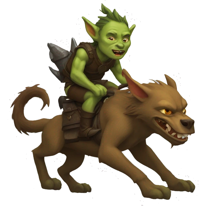 goblin riding a worg  emoji