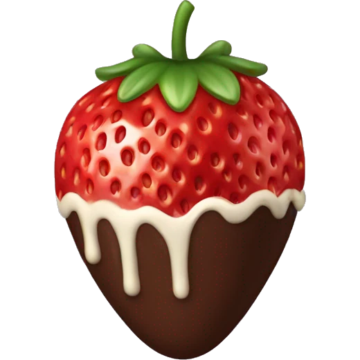 Chocolate covered strawberry  emoji