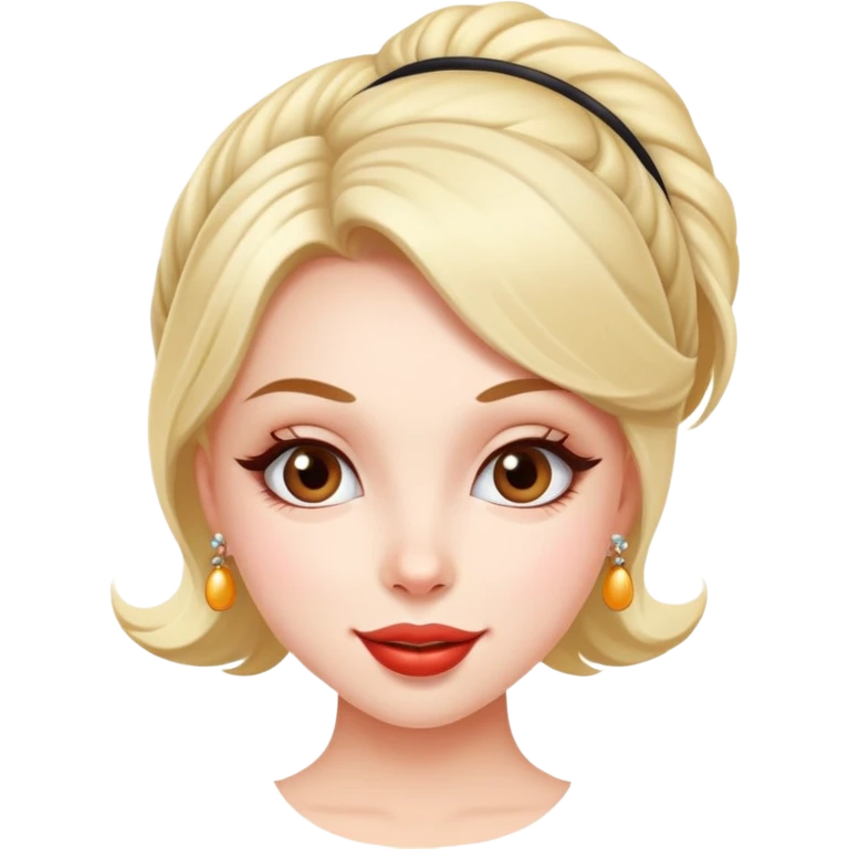coquette girl with playful expression emoji