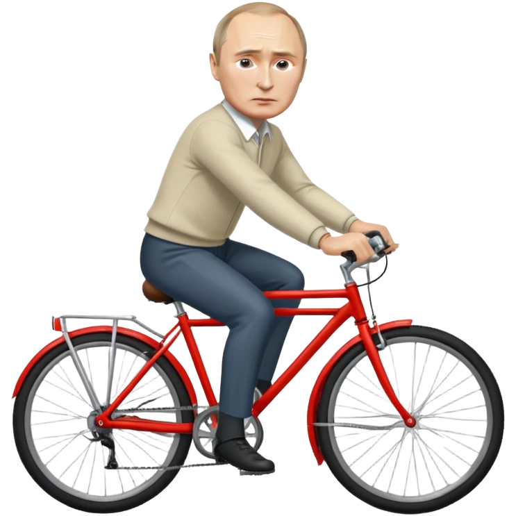 Vladimir Putin riding a bicycle emoji