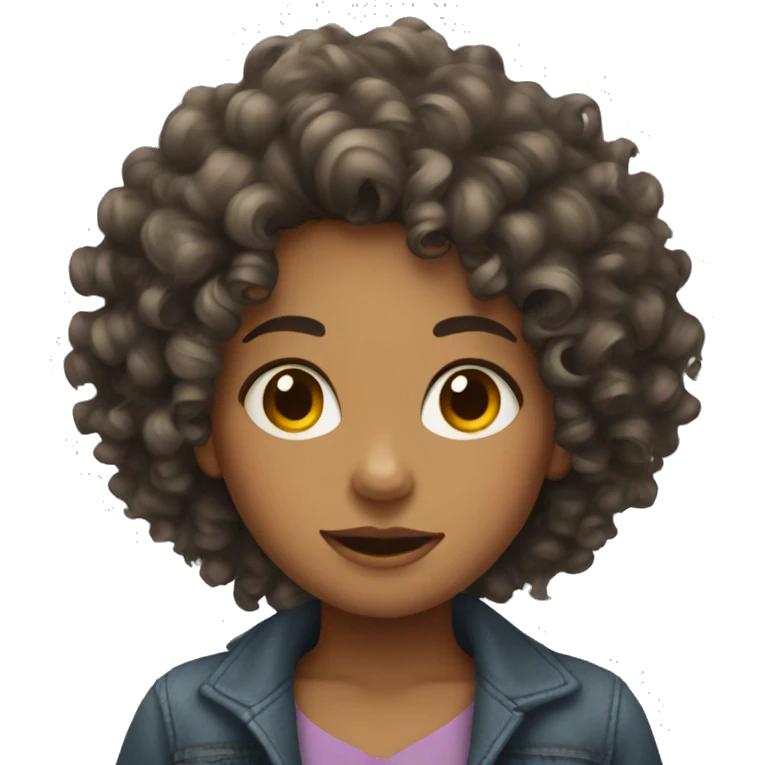 Curly haired girl  emoji