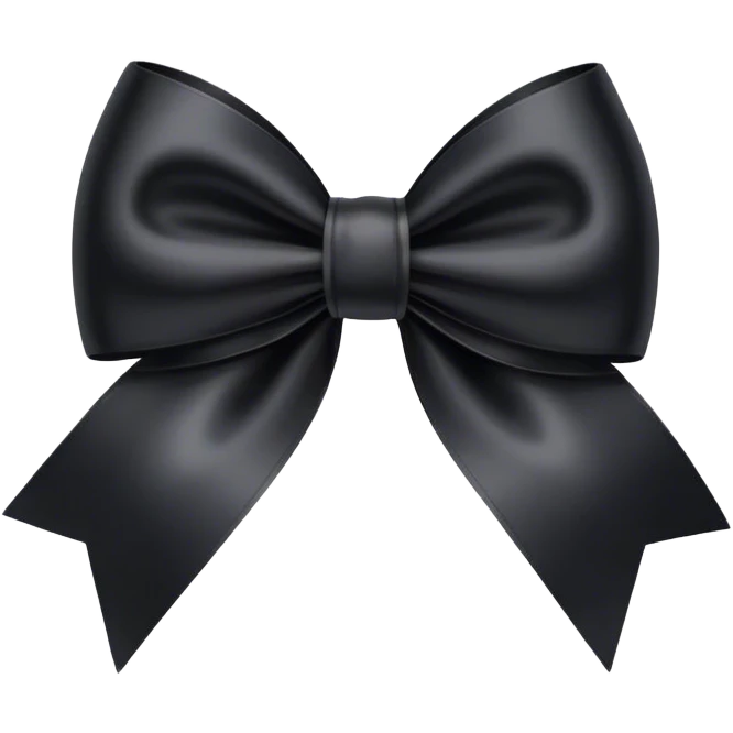 Black bow emoji