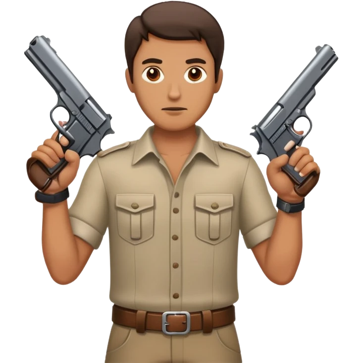Man with pistols in both hands emoji