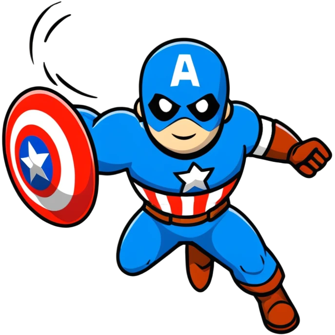 captain america throwing shield emoji