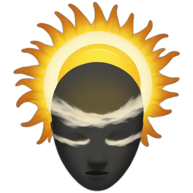 sun no face emoji