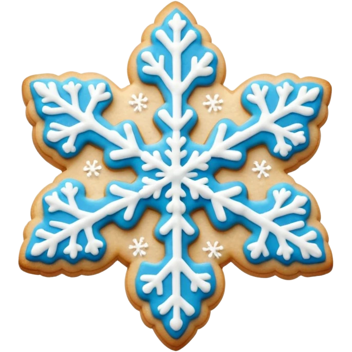 Christmas cookie snowflake emoji