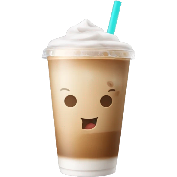 Iced latte to go cup emoji