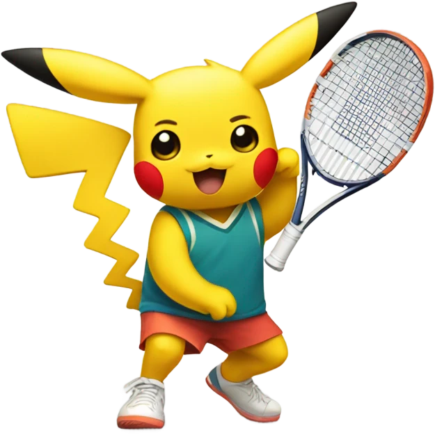 Pikachu tennis player emoji