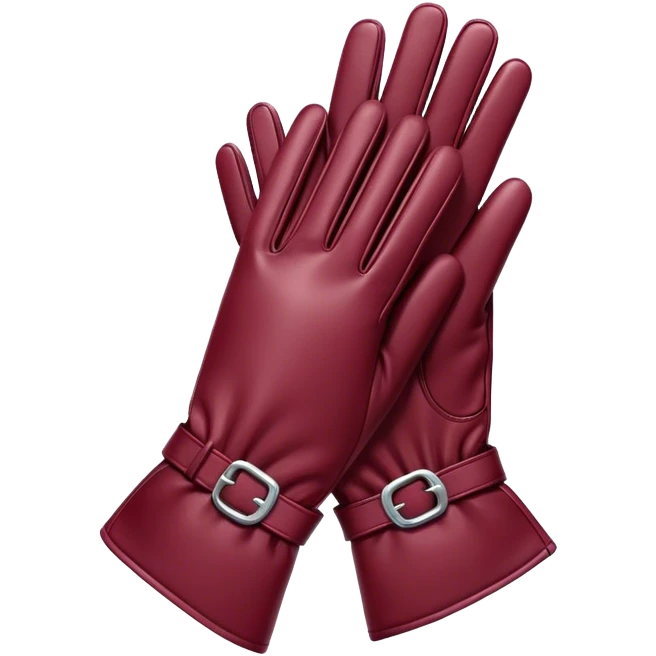 burgundy gloves emoji