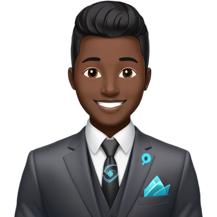 Gender: Male Hair: Slick pompadour with Bluetooth earpiece Face: Veneer smile masking laryngitis Clothes: Bespoke suit with holographic prospectus Action: Syncing investor Q&A across 8 time zones Hair: 100% natural black (no dyes/highlights) emoji