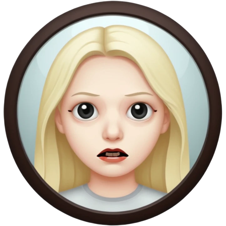 Spooky killer on mirror emoji