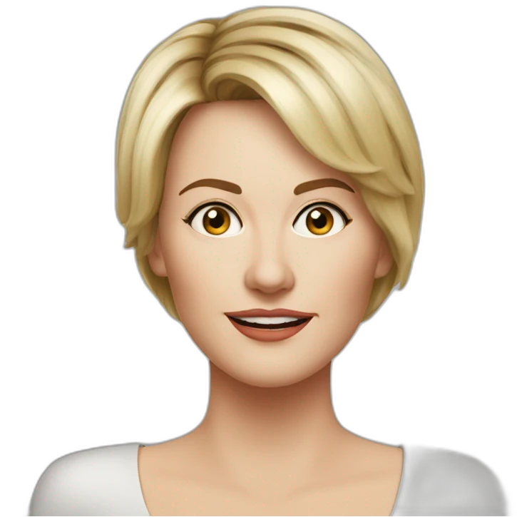 Sandra Huller german actress face head realistic short hair emoji