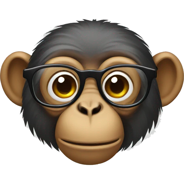 Monkey with glasses emoji