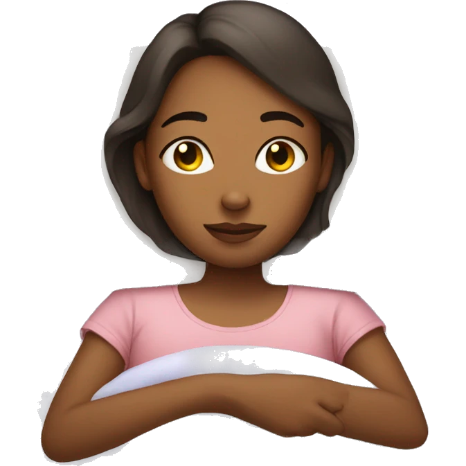 Girl sleep in the bed  emoji