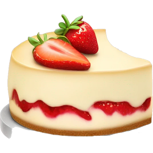 cheesecake with strawberry  emoji