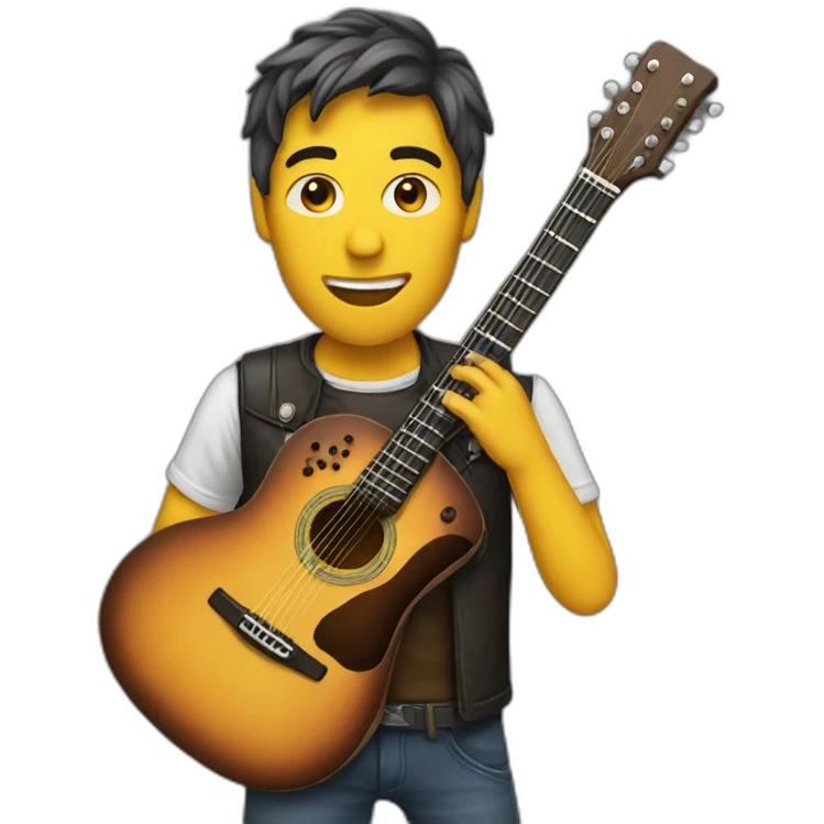 Human guitar emoji