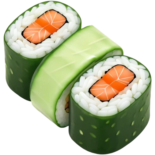 Cucumber sushi roll  emoji