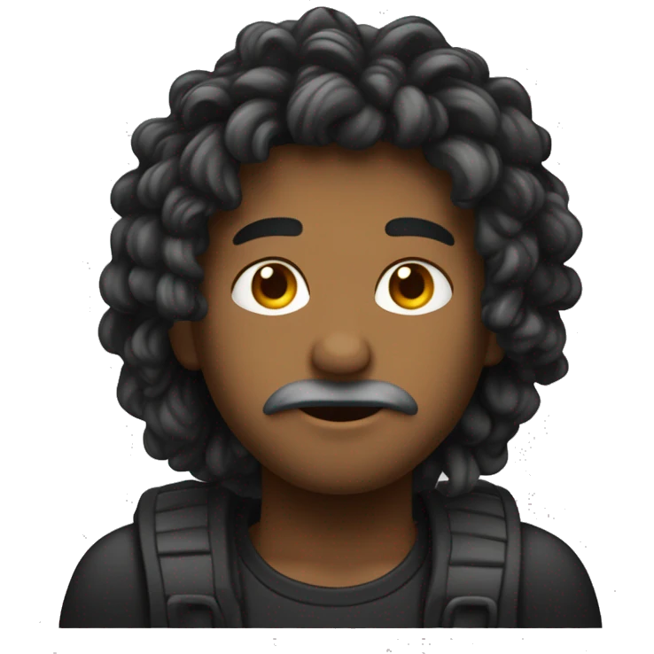 eu sou um menino e crianca com cabelo preto emoji
