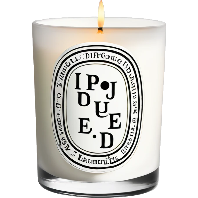 realistic white  coloured diptyque branded candle emoji