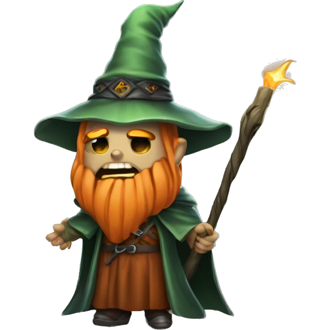 half-orc male wizard necromancer pumpkin emoji
