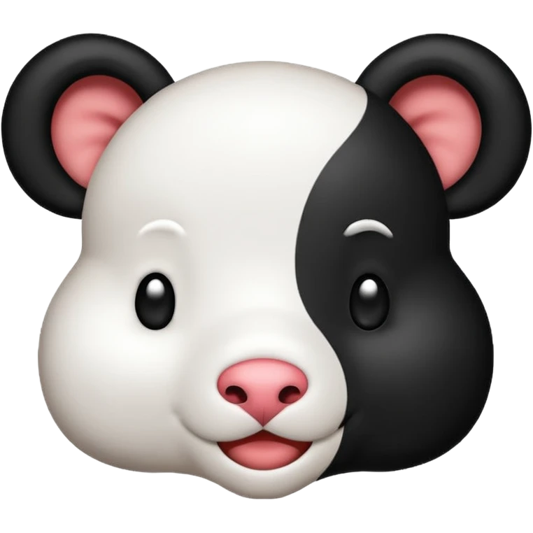 Um emoji de coração da cor de um dálmata emoji