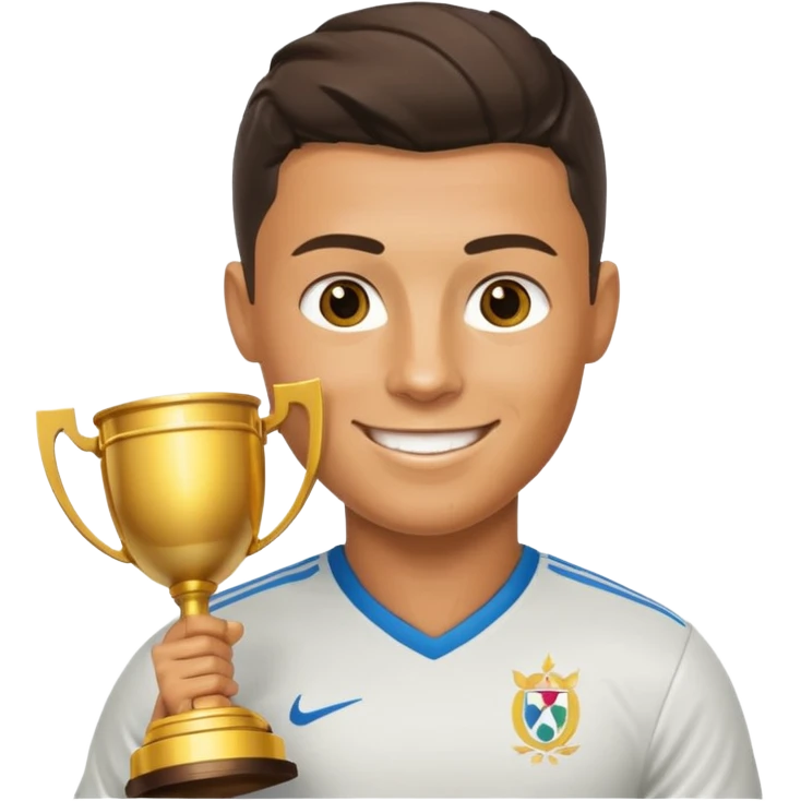 Ronaldo with ballon d'or emoji