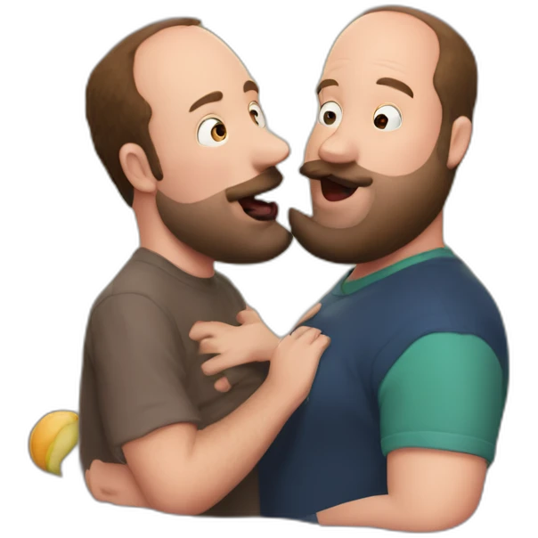 tom segura kissing bert kreischer emoji