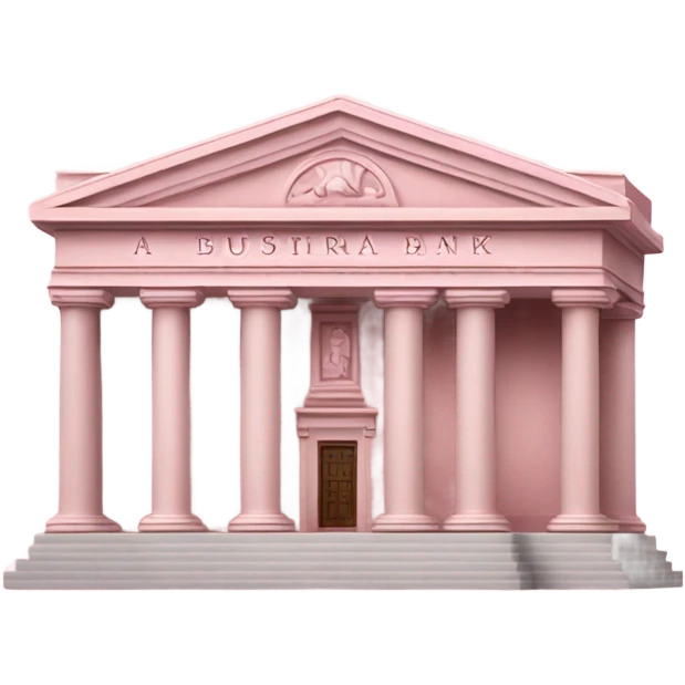 pink central bank building emoji