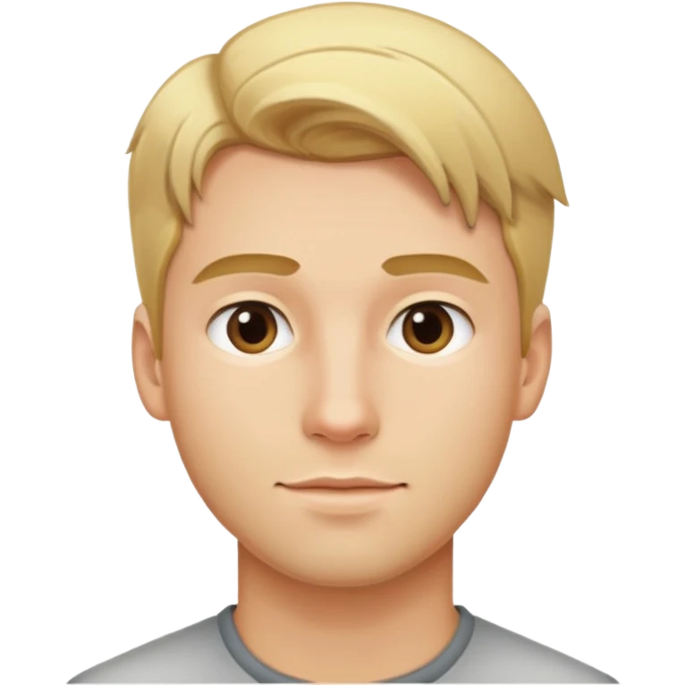 young man with blonde hair and light stubble emoji